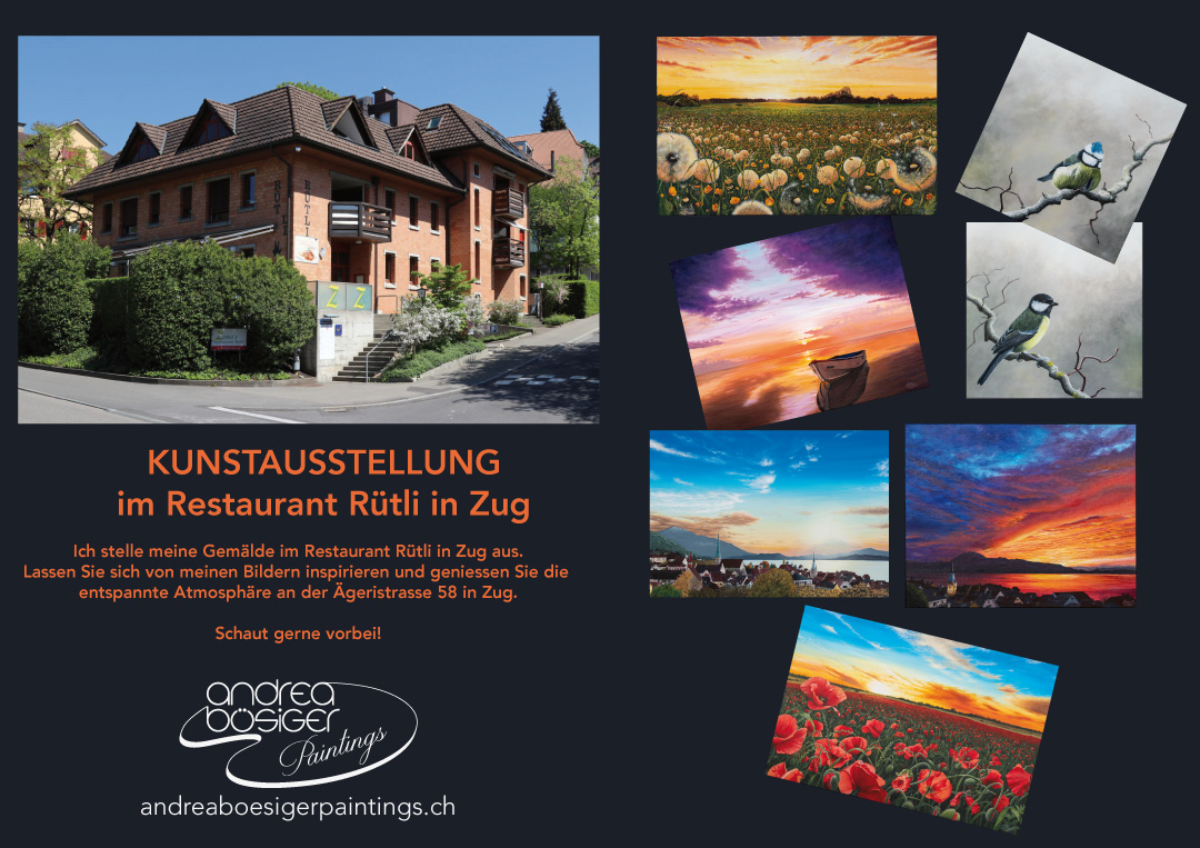Kunstausstellung im Restaurant Rütli in Zug