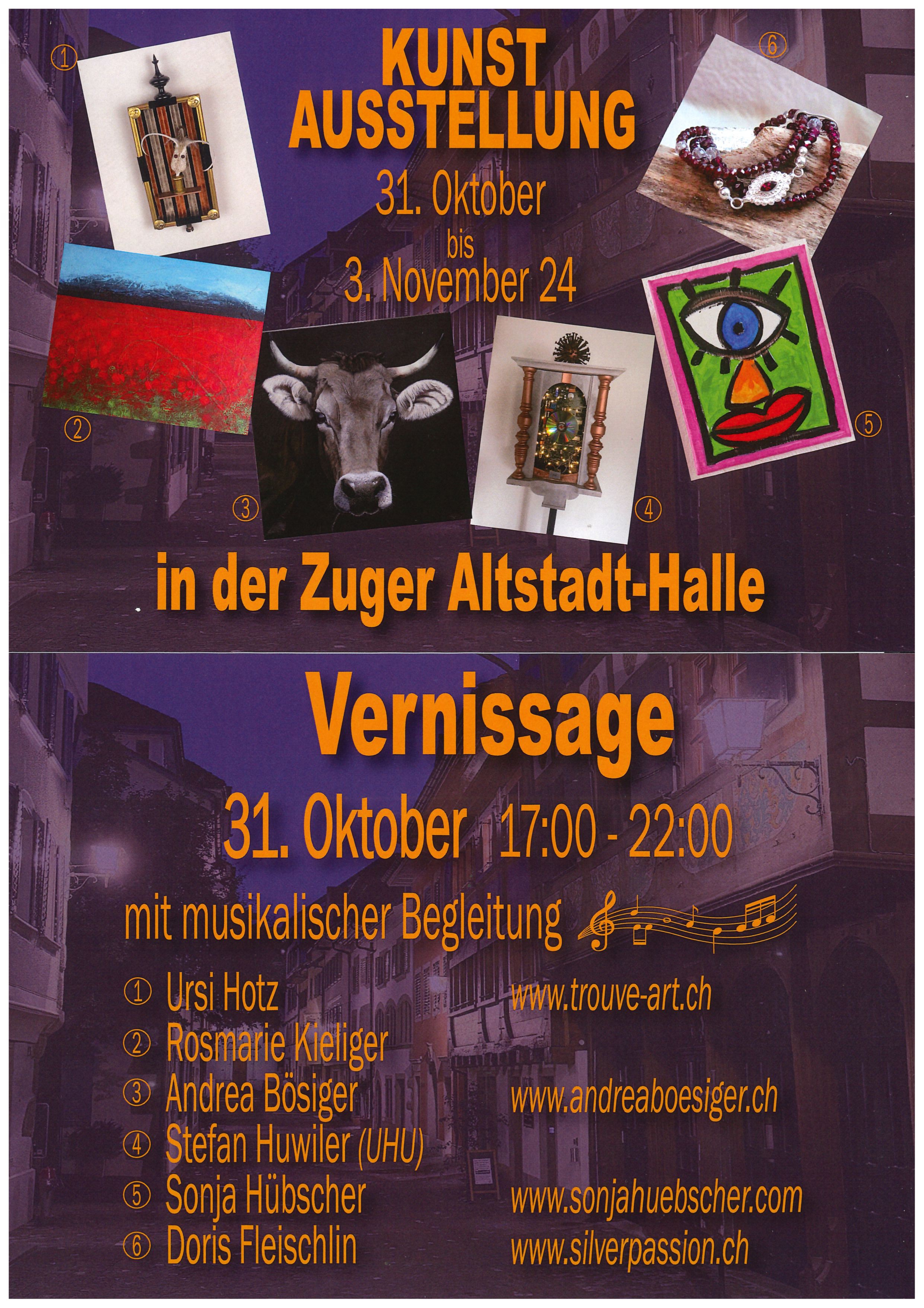 Vernissage Andrea Bösiger in Altstadt-Halle Zug